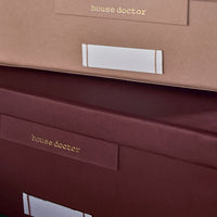 House Doctor Opbevaringsbokse, Keep, Bordeaux/Rosa, sæt á 2 stk