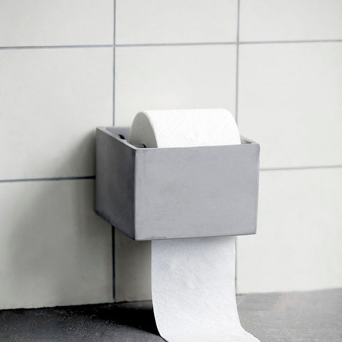 House Doctor Toiletpapirholder, Cement, Grå