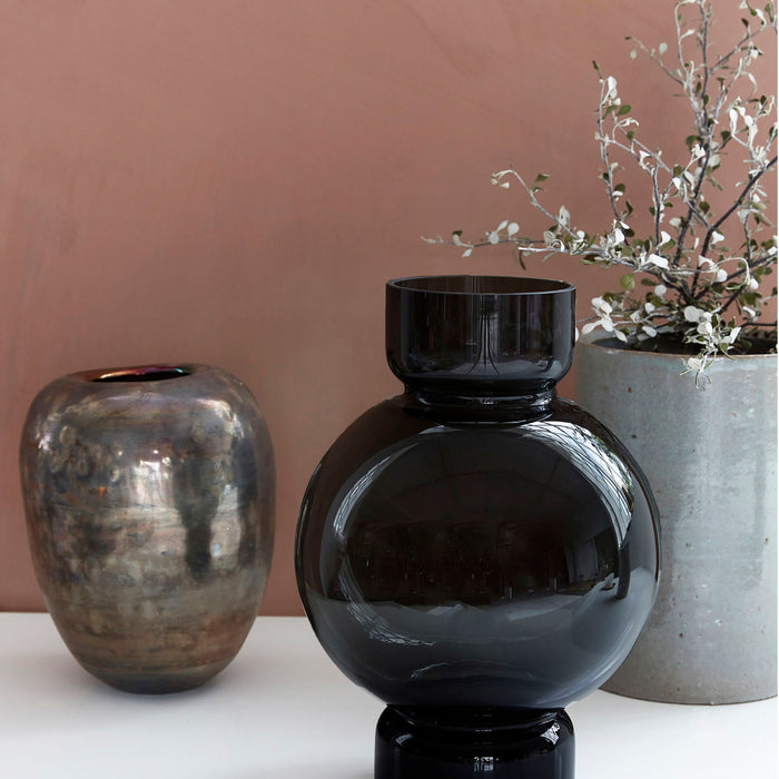 House Doctor Vase, Bubble, Grå, H:25cm