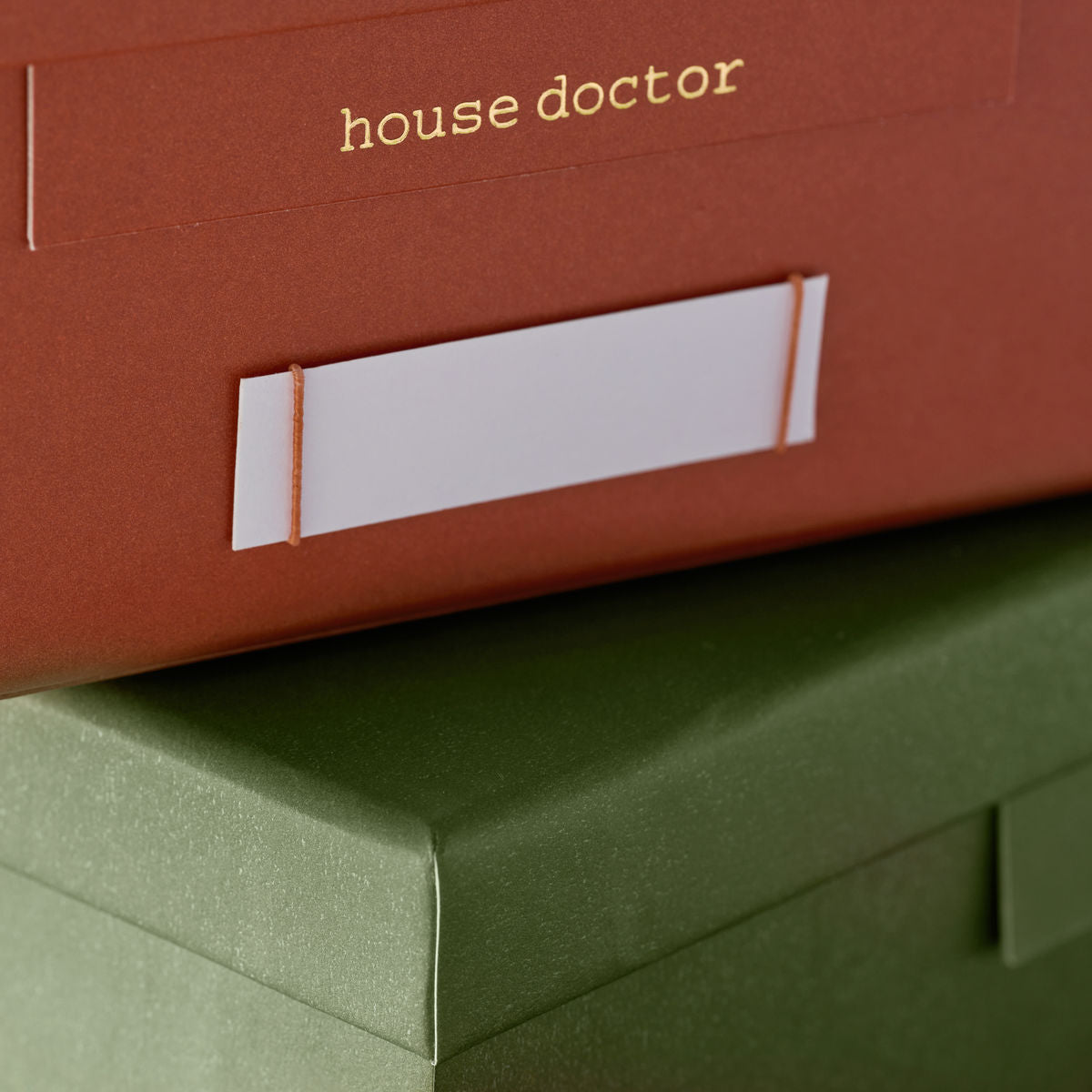 House Doctor Opbevaringsbokse, Keep, Grøn/Orange, sæt á 2 stk