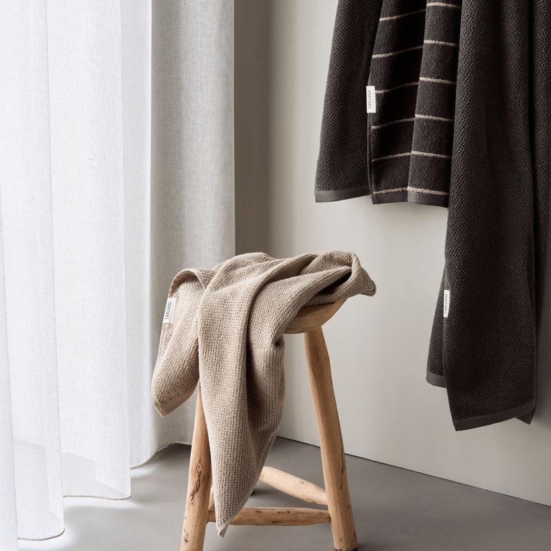 Meraki Håndklæde, Solid, Safari, 100x50cm, 2-pak
